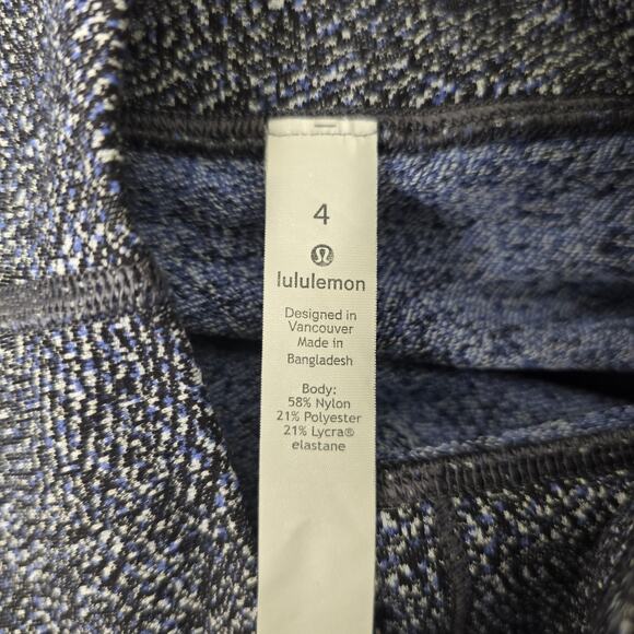 Lululemon Wunder Under Crop (Hi-Rise) *21" Fusion Jacquard Black Violet Viola - Picture 7 of 8